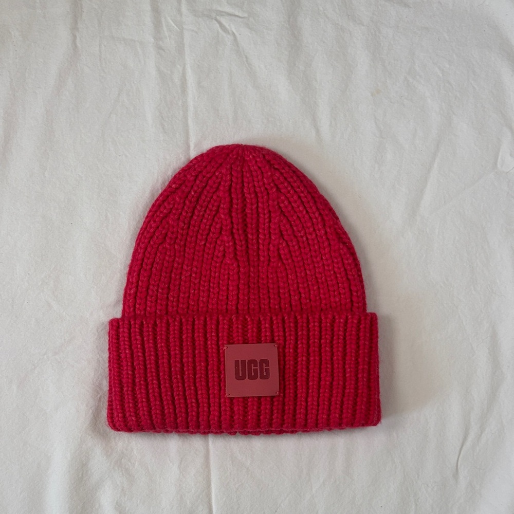 UGG Vibrant Red Knit Beanie